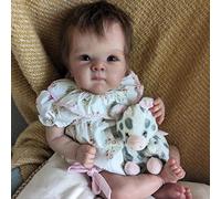 Zero pam Reborn Dolls Girl Realistic Eyes Open 18 Inch 45 Cm Silicone Baby Doll That Look Real Lifelike Baby Doll Newborn Real Life Soft Body Doll with Dummy and Bottle