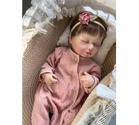 Zero pam Reborn Dolls Silicone Full Body-20 Inch Full Silicone Reborn Baby Dolls Girls,Realistic Baby Doll, Anatomically Correct Girl Rooted Hair Sleeping Realistic Babe Doll For Kids Age 3+