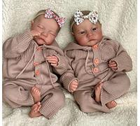 Zero pam Reborn Dolls Twins Baby 45CM Lifelike Baby Dolls That Look Real Silicone Reborn Babies Realistic Newborn Baby Dolls for Girls Toys
