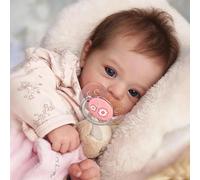 Zero pam Reborn Silicone Baby Dolls Open Eyes, 19 Inch Realistic Reborn Toddlers Doll That Look Real, Newborn Babys Doll Cloth Body, Posable Real Life Silicone Babies Dolls For Girls Boys Gifts