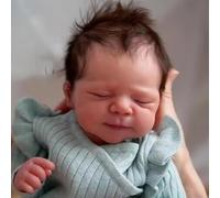 Zero pam Silicone Reborn Baby Dolls Girl-18 Inch Reborn Dolls, Realistic Baby Doll with Soft Cloth Body Lifelike Babys Doll Poseable Vinyl Limbs Rooted Hair For Kids Age 3+