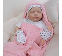Zero pam Sleeping Reborn Baby Dolls Realistic Newborn Girl Doll 19 Inch Lifelike Soft Silicone Doll That Look Real Life Baby Dolls For Girls Toys With Accessories