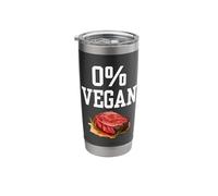 Zero Percent Vegan Funny Carnivore Stainless Steel Insulated Tumbler