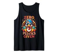 Zero Plucks Given Funny Fall Thanksgiving Turkey Tank Top