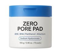 Zero Pore Pad - Korean Toner Pad with AHA, BHA, Panthenol & Sodium Hyaluronate - Exfoliating & Hydrating Facial Pads for Pore Care - 70 Pads / 155g