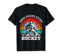 Zero Pucks Given Retro Vintage Ice Hockey Gifts For Dad Mens T-Shirt