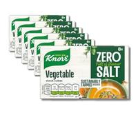 Zero Salt Knorr Stock Cubes Mega Pack: Vegetable Stock, 6 Boxes of 8x9g Cubes - Ideal For Nutritious, Rich-Flavored Meals Bundled by The Great British Kitchen