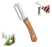 Zero Snag Wooden Kitchen Tool, Multi-Functional Vegetable Peeler for Kitchen, 2-in-1 Stainless Steel Kitchen Tool, for Fruit Veggie, Includes Bottle Opener(1PCS)