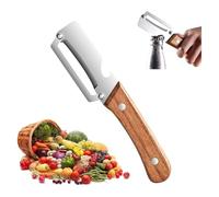 Zero snag Wooden Kitchen Tool, Multifunctional Vegetable Peeler with Wooden Handle and Bottle Opener, 2-in-1 Multifunctional Peeler for Apple Potato Pumpkin Papaya, Carrot, Zucchini and More (1PC)