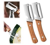 Zero Snag Wooden Peeler, 2-in-1 Multifunctional Peeler with Bottle Opener for Fruit Veggie Pumpkin Papaya (2 pcs)