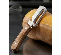Zero Snag Wooden Peeler Bottle Opener Chicken Shredder Multifunctional Vegetable Fruit Peeler Slicer with Stainless Steel Sharp Blade Kitchen Tool for Apple Pumpkin Carrot Papaya Zucchini (1PC)