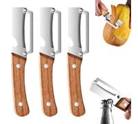 Zero Snag Wooden Peeler, Zero Snag Wooden Kitchen Tool, Multi-Functional Vegetable Peeler for Kitchen (3 Pcs)