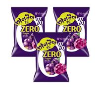 Zero Sugar Jelly Gummy Grape Flavour 54g (Pack of 3) - Soft & Chewy Fruit Gummies, Naturally Sweet Grape Sweets, Low Sugar Asian Snack Pack