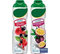 Zero Sugar Syrup Bundle - Contains Teisseire Mixed Berries & Passion Fruit Grenadine 600ml (Pack of 2) - Flavouring Drinks and Cocktails