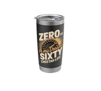Zero to Sixty in My Dreams Cheetah Life Speedometer Stainless Steel Insulated Tumbler