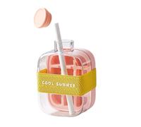 Zero Touch Ice Cube Maker - My Crush Cup, Leakproof & Quick Demoulding, Easy Clean Mold for Juice & Beverages, Green 21.7x10.8cm - Perfect for Home Use!