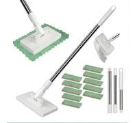 Zero Touch Snap Grip Mini Mop,Hands-Free Mini Flat Mop with Zero Touch Cloth Replacement - Lazy Squeeze Mop Long Handle Locking Head for Bathroom Kitchen Tile Floor Cleaning