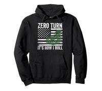 zero turn It's how I roll lawn mower Gardener USA Flag Pullover Hoodie