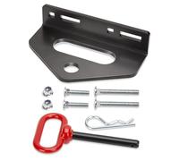 Zero Turn Mower Trailer Tow Hitch and Hitch Pin, 1/4"(6mm) Thick Heavy Duty Steel Universal Lawn Trailer Hitch Kit with Pin, Versatile Chain Slot Rugged Trailer Hitch Included Carriage Bolt Hardware