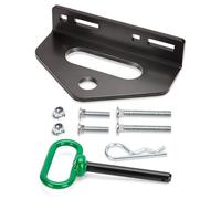 Zero Turn Trailer Hitch With Hitch Pin, 1/4"(6mm) Thick Heavy Duty Steel Universal Lawn Mower Towing Hitch Kit With Pin, Versatile Chain Slot Rugged Hitch Included Carriage Bolt & R Clip Black & Green