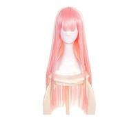 Zero Two Cosplay Wig For DARLING in FRANXX Pink Wig 02, with Long Hair Net