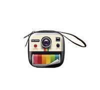 Zero Wallets 1-Pack, Retro Themed Compact Wallet for Daily Essentials (Game Console, Cassette Tape, Polaroid Camera Styles), White, 3.54 x 0.79 x 3.94 inches, Fashion