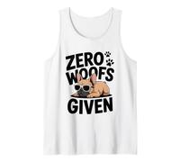 Zero Woofs Given French Bulldog Humor Tank Top
