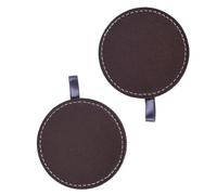 Zerodeko 1 Pair Car Absorbent Coasters Brown Artificial Leather Cup Pads with Heat Insulation and Watermark Prevention, Stylish Car Accessories for Daily Life Use