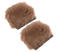 Zerodeko 1 Pair Cute Bear Ear Motorcycle Helmet Accessory Plush Decoration Soft Comfortable Motorcycle Helmet Ears Decor for Riding with Unique Coffee Colour