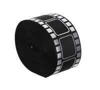 Zerodeko 1 Roll Film Strip Ribbon Craft Ribbon Silver Elegant Metallic Touch Polyester Won’t Tear Easily Easy to Cut for Themed Party Decorations and Wrapping