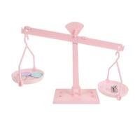 Zerodeko 1 Set Balance Scale for Kids, Montessori Science Experiment Tool | Plastic Measurement Scale with Double-Pan for Mass Equilibrium, Early Math Education, and Classroom Learning, Pink