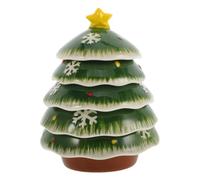 Zerodeko 1 Set Christmas Tree Shaped Condiment Bowl Appetizer Platters | Separate Dipping Compartments, Prevents Different Sauces from Mixing, Ideal for Soy Sauce, Ketchup, and Nuts