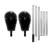 Zerodeko 1 Set Extendable Gutter Cleaning Brush - Telescoping Pole Brush - Multi-Angle Gutter Cleaner Tool - Adjustable Roof and Downspout Cleaning Tool Black