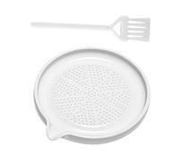 Zerodeko 1 Set Manual Ginger Metal Food Masher Bowl Ceramic Dish Hand Garlic Presser Cheese Portable Ceramics Vegetable White Crushed Garlic