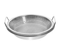Zerodeko 1 Set Oil Strainer Mesh Drain Pan Strainer Frying Drain Net Convenient Fruits Plate Food Tray Household Fruits Plate Snack Dish Oven Multi-use Food Plate Bakeware Grill Plate Stainless Steel