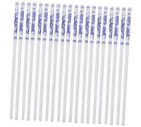 Zerodeko 10 Pairs Blue and White Porcelain Chopsticks High Temperature Resistant Non Slip Compact Dinner Chopsticks for Household Japanese Sushi Korean BBQ Reusable and Easy to Clean