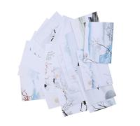 Zerodeko 10 Sets Stationery and Envelopes Paper Kit with Beautiful Patterns and Colours, Chinese Style Ink Painting Prints, for Writing Notes and Letters in Traditional Way