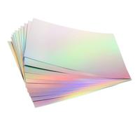 Zerodeko 10 Sheets 297X210Mm Holographic Cardstock Paper Rainbow Metallic Foil for DIY Crafting and Handcraft Projects