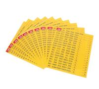 Zerodeko 10 Sheets Electrical Panel Labels Circuit Breaker Stickers with Colourful Paper Material for Easy Application and Classification Identification for Home and Office Use