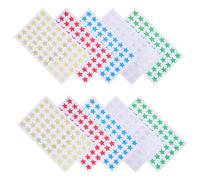 Zerodeko 10 Sheets Self-adhesive Star Stickers for Reward Planner, Habit Tracker, and Progress Chart - Daily Habit and Achievement Decals for School, Office, and Goal Completion
