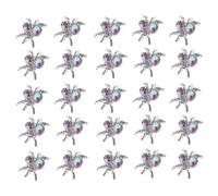 Zerodeko 100 Pcs Silver Spider Nail Charms Alloy Crystal Manicure Ornaments Easy to Use No Deforming Unique Design for Women at Home Nail Art Decoration