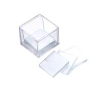 Zerodeko 100 Pieces Optical Glass Coverslips for Microscope, Square Cover Glass Kit Compatible Optical Microscopes, High Transparency Coverslips for Observed Objects in Lab and Scientific