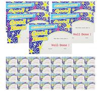 Zerodeko 100 Sheets Performance Award Certificates Thickened High-Grade Paper Cartoon Style with Vivid and Colorful Printing Navy Blue Decorative Certificates for Commendation