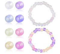 Zerodeko 1000pcs UV Reactive Plastic Beads Color Changing UV Sensitive Glow in The Dark Beads for Jewelry Making and Craft Projects