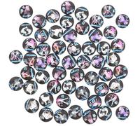 Zerodeko 100Pcs 12 Pattern Zodiac Sign Cabochons Flat Glass Dome Gems for Jewelry Making, Glow in the Dark Horoscope Charms, 12Mm DIY Pendant Necklace Keychain Accessories