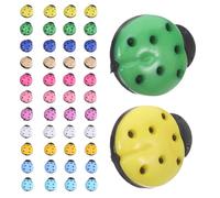 Zerodeko 100pcs Assorted Color Plastic Ladybug Shaped Buttons for Craft and Clothing Repair, Cartoon Beetle Design Easy to Grasp Fasteners Suitable for Cardigan and DIY Sewing Projects