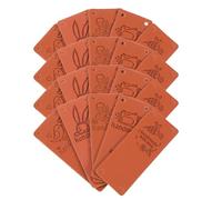 Zerodeko 100pcs Cloth Leather Label Decorative Clothing Collar Label 1.97x0.98x0.04in Easy to Use Without Burrs Handmade for Knit DIY Apparel Shirts Hats