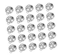 Zerodeko 100pcs DIY Football Pendant Jewelry Accessories for Handmade Necklace Bracelet Earring Making Antique Silver Football Design Fine Detail Crafting Kit for Unique Fashionable Jewelry