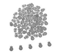 Zerodeko 100pcs Five Element Charm Vintage Metal Pendants for Women Necklace and Bracelet Making Chinese Style Elemental Jewelry Accessories with Cultural Symbolism for Crafting Unique