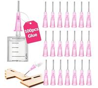 Zerodeko 100pcs Glue Dispensing Needles: Versatile Blunt Tip Needles for Precise Dispensing Adhesives Liquids for Crafting And Industrial Use